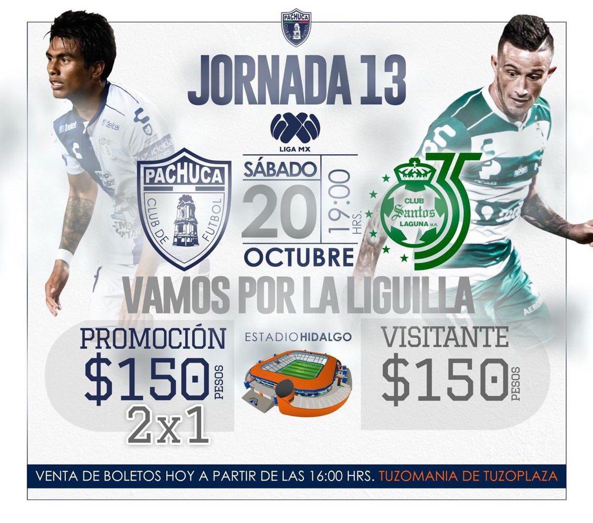 Juego Pachuca vs Santos 2018 en Vivo Liga MX A que hora juega en Vivo