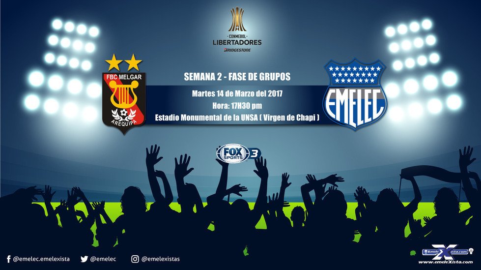 Melgar vs Emelec en Vivo Online Copa Libertadores 2017