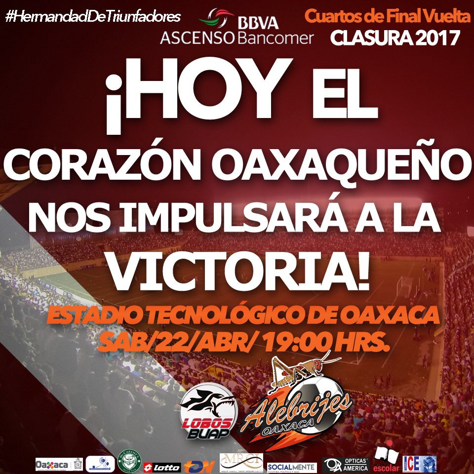 Alebrijes vs Lobos BUAP en Vivo Vuelta Ascenso MX 2017