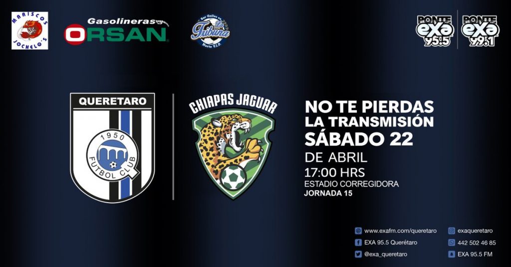 Querétaro vs Chiapas en Vivo Liga MX 2017