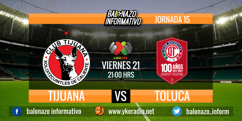 Tijuana vs Toluca En Vivo Azteca 7 Liga MX 2017