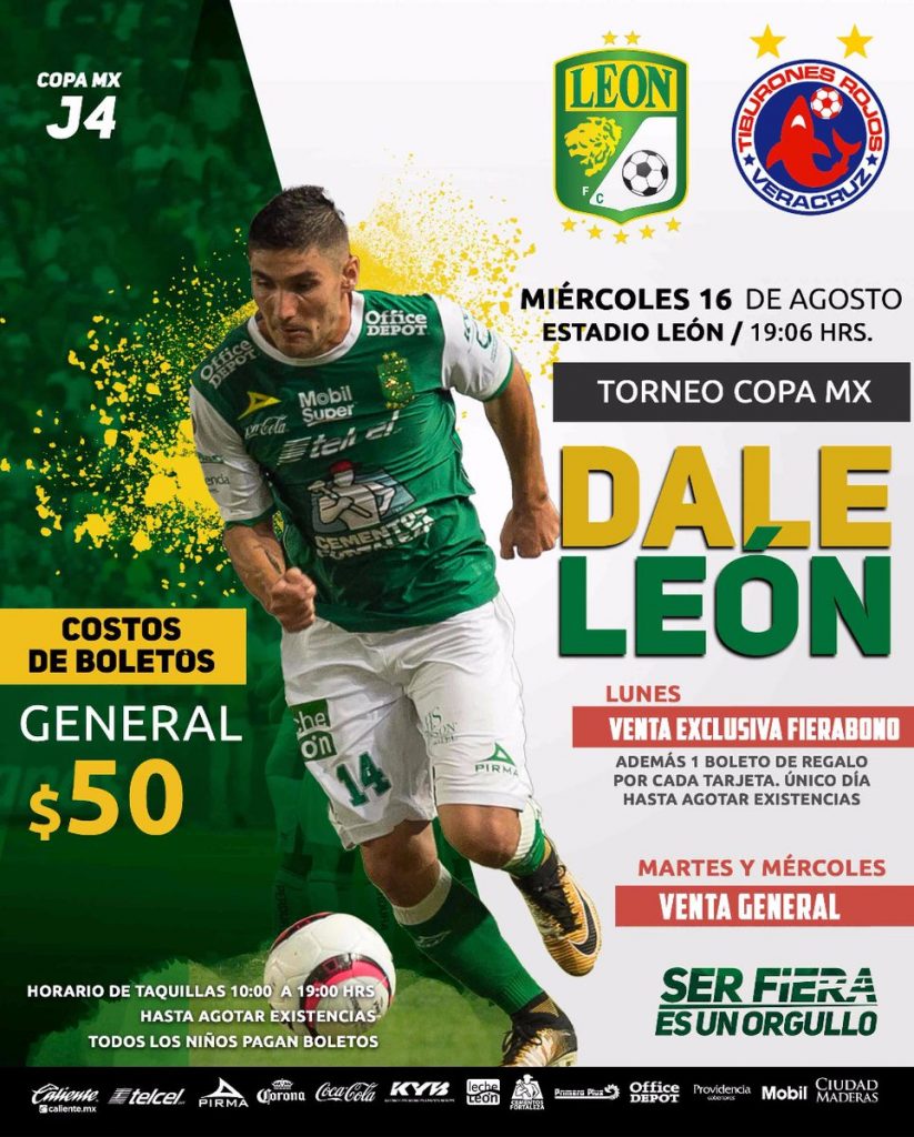 León vs Veracruz en Vivo por Internet Copa MX 2017