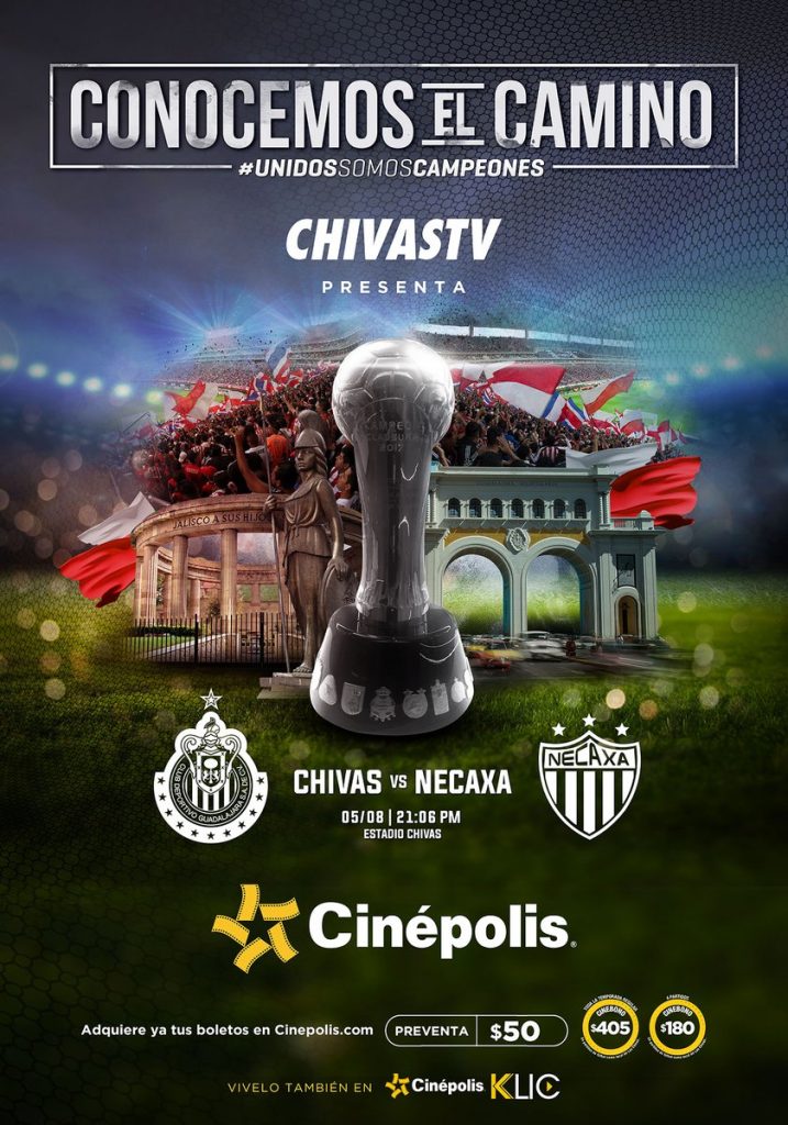 Partido de Chivas vs Necaxa en Vivo por Cinepolis Click