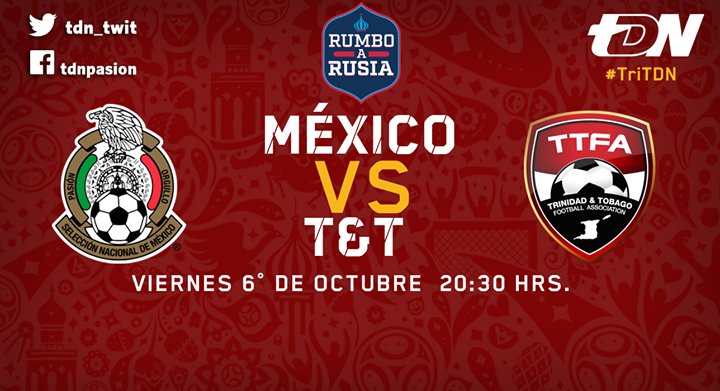 México vs Trinidad y Tobago en Vivo Hexagonal Rusia 2018 2017