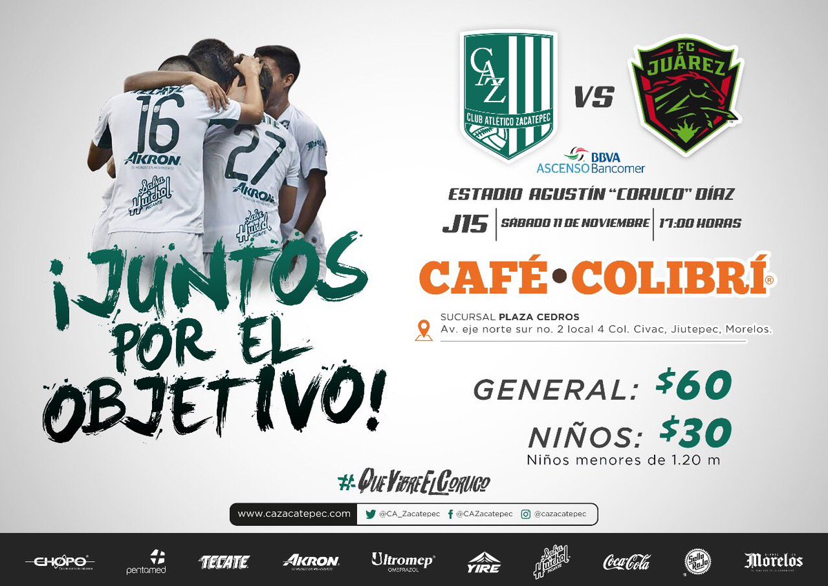 Atlético Zacatepec vs Bravos en Vivo Ascenso MX 2017