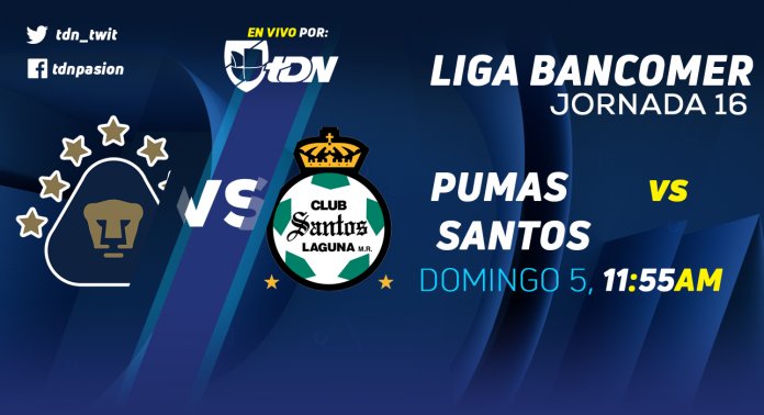 Pumas vs Santos en Vivo por Canal 2 Liga MX 2017