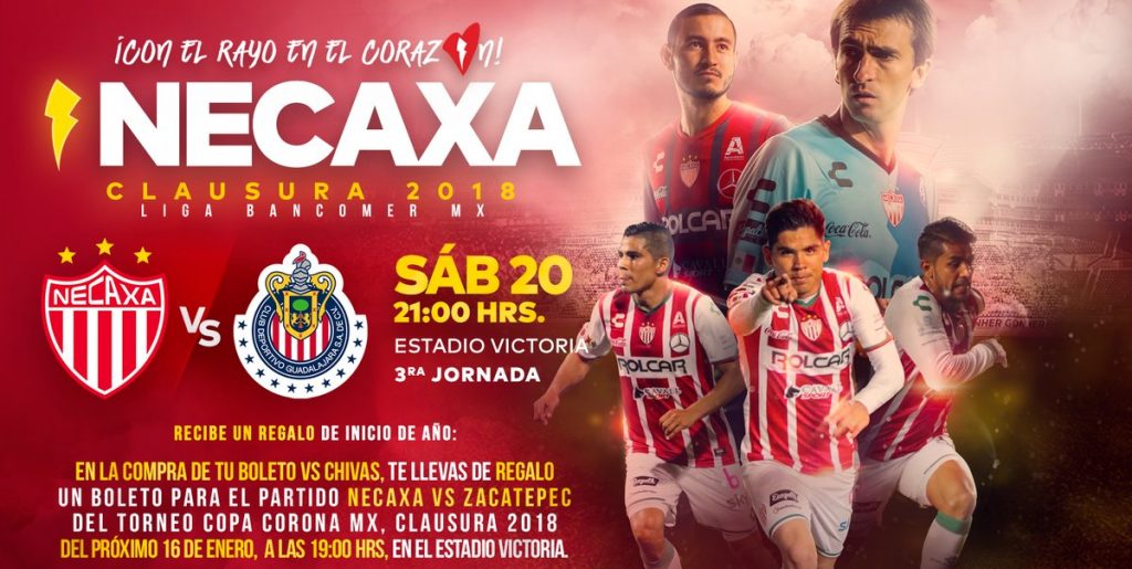 En que canal juega Necaxa vs Chivas en Vivo Liga MX 2018