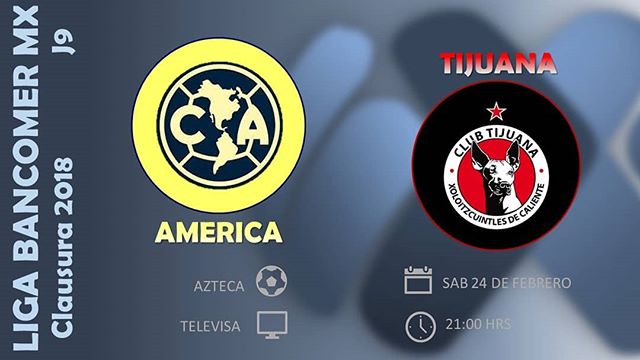 América vs Xolos en Vivo Online Liga MX 2018