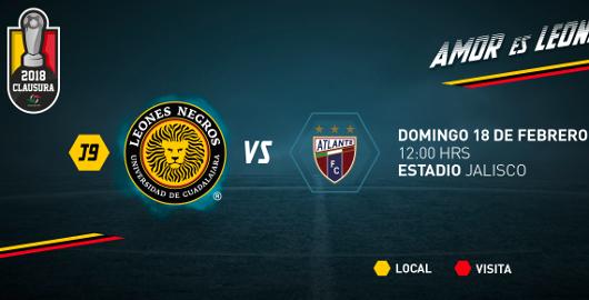 Leones Negros vs Atlante en Vivo Online Ascenso MX 2018