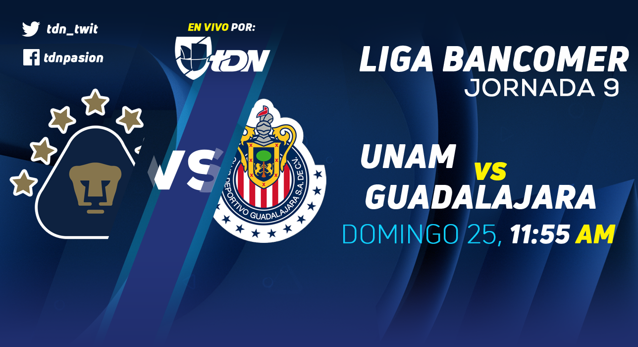 Pumas vs Chivas en Vivo Liga MX 2018