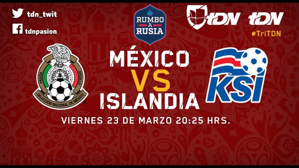 México vs Islandia en Vivo Amistoso 2018