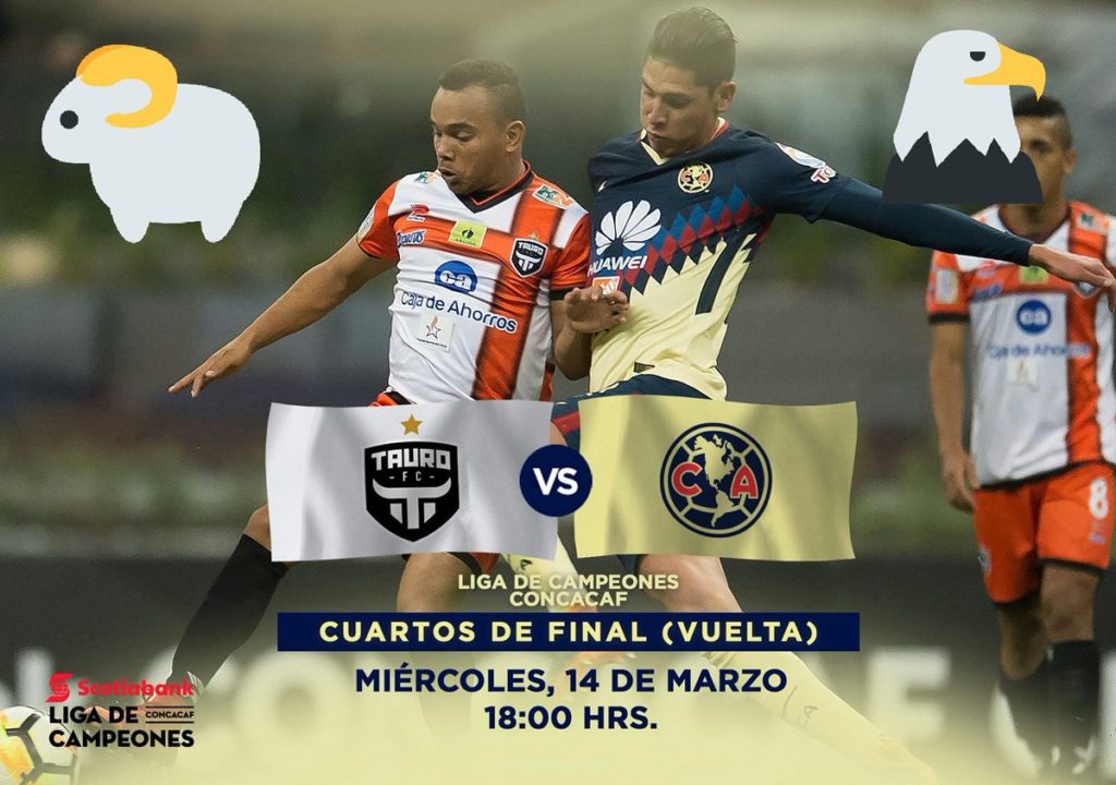 Tauro vs América en Vivo CONCACAF Liga de Campeones 2018