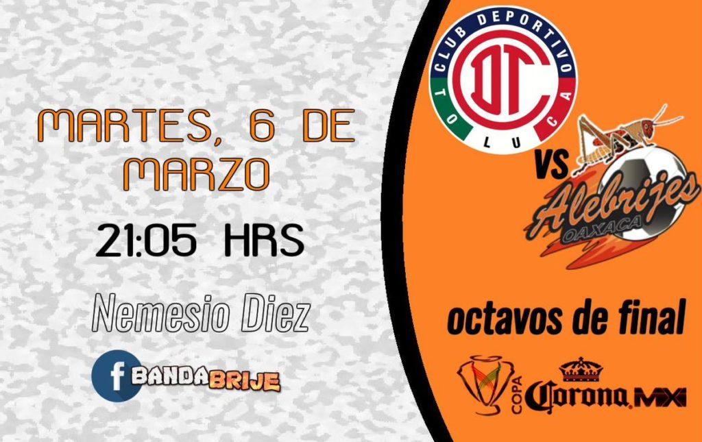 Toluca vs Alebrijes en Vivo Copa MX 2018
