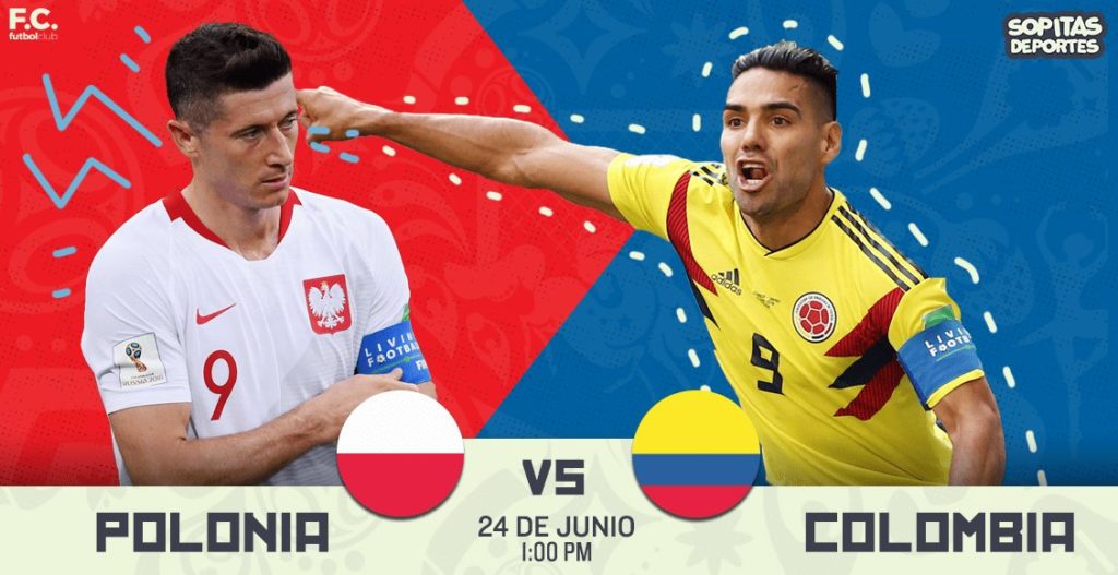 Partido en el mundial Polonia vs Colombia en Vivo Rusia 2018