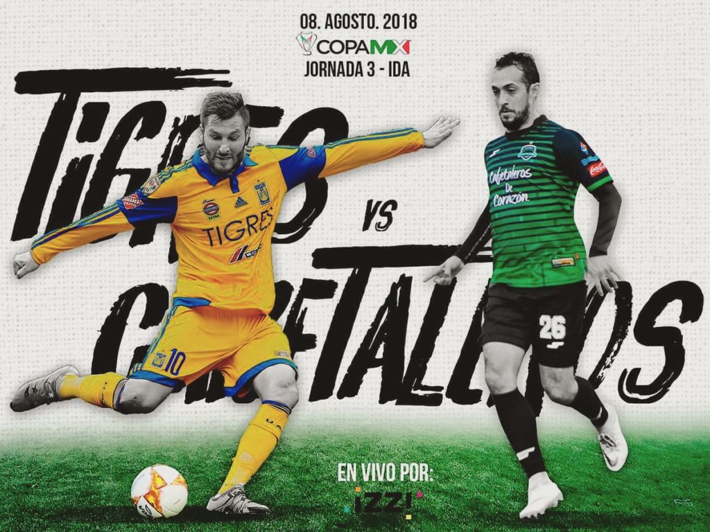 Partido Tigres vs Tapachula Izzi en Vivo Copa MX 2018