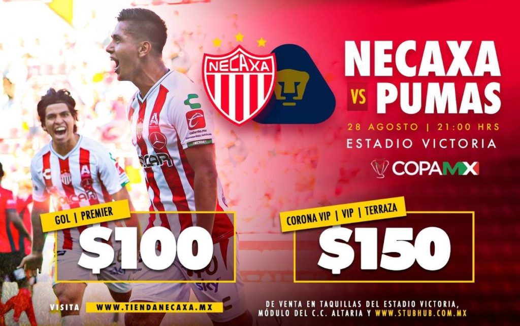 TDN en Vivo Necaxa vs Pumas Copa MX 2018