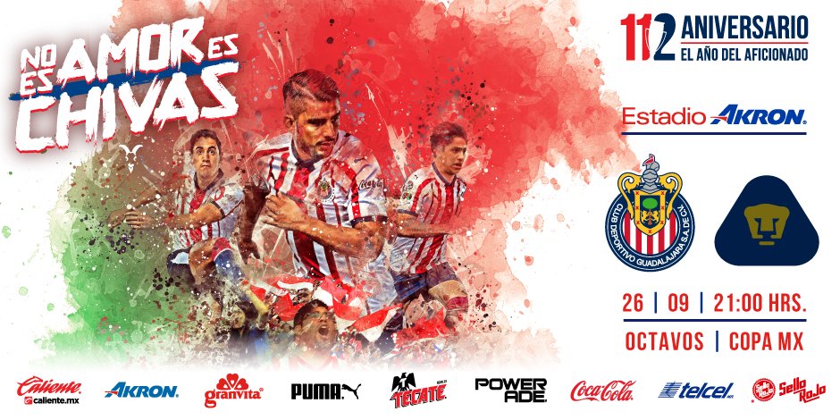 Partido Copa MX Chivas vs Pumas en Vivo 2018