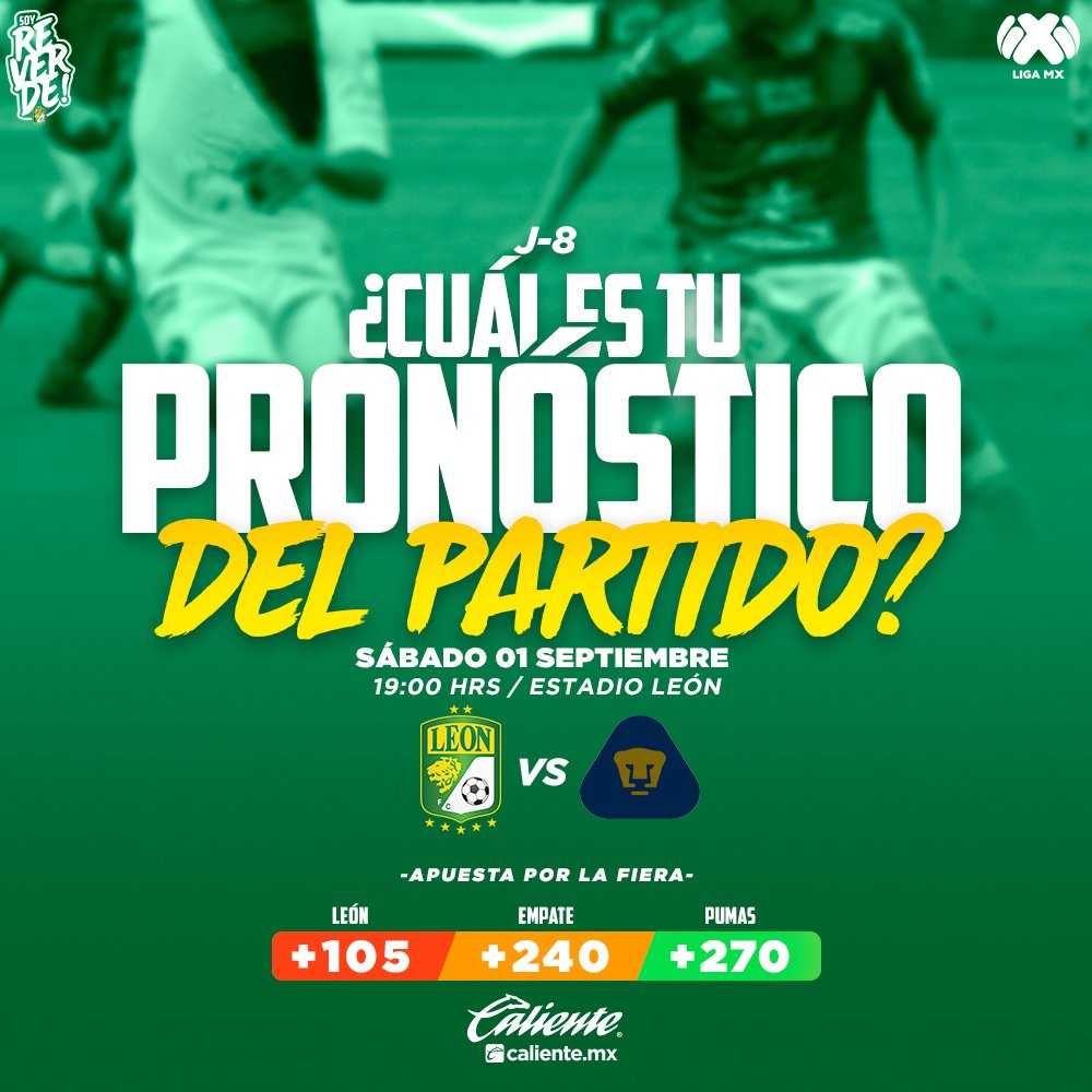 Partido León vs Pumas en Vivo Jornada 8 Liga MX 2018