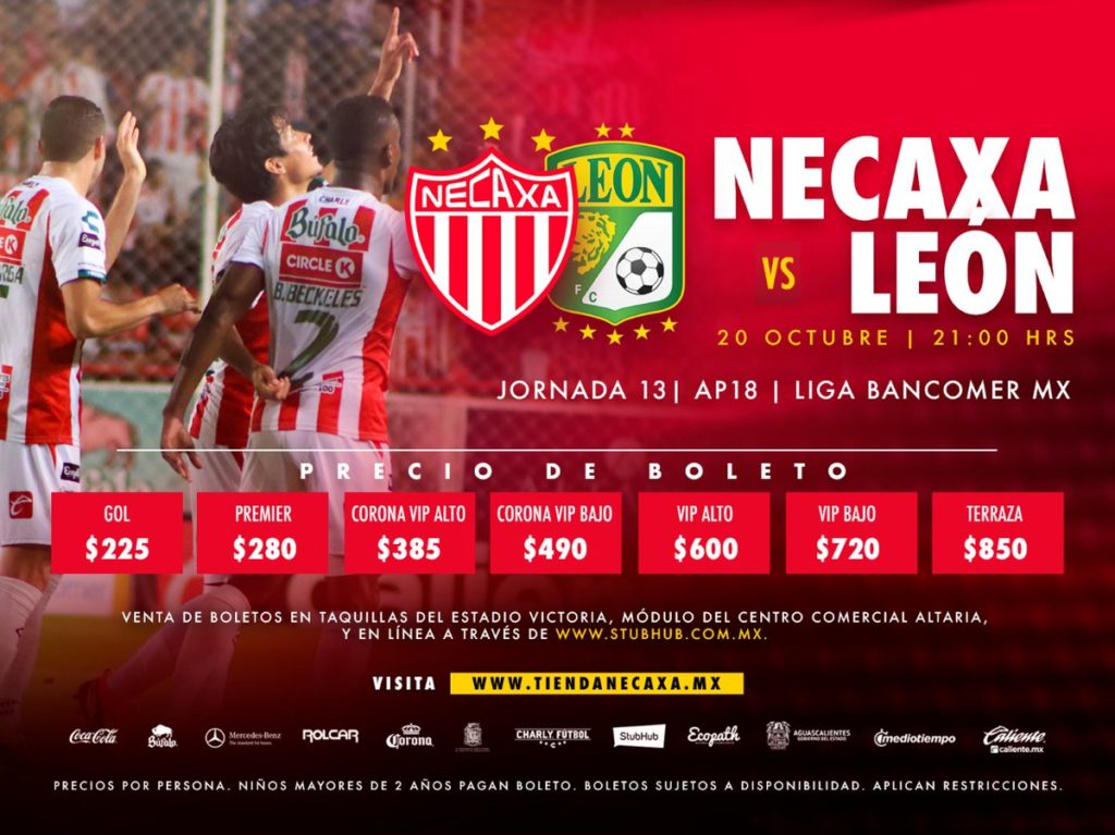 A que hora juega Necaxa vs León 2018 en Vivo Liga MX